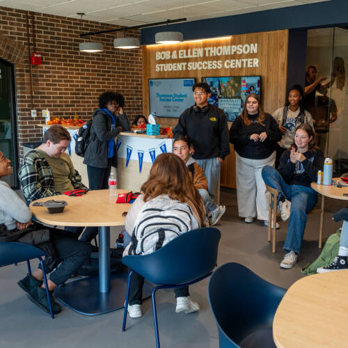 Inside the new Thompson Student Success Center at the Kirkhof Center on Oct. 16.